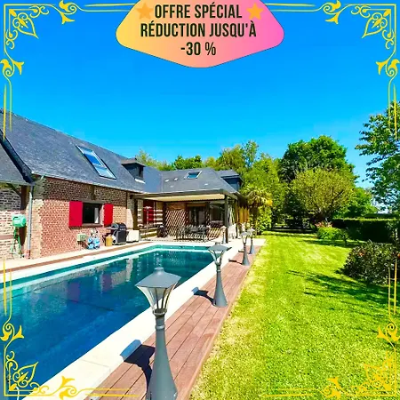 La Normande - Piscine - Jaccuzzi Encastre - Wifi Fibre - 6 - 4 Tv 4k - Jeux Enfants - Luxe